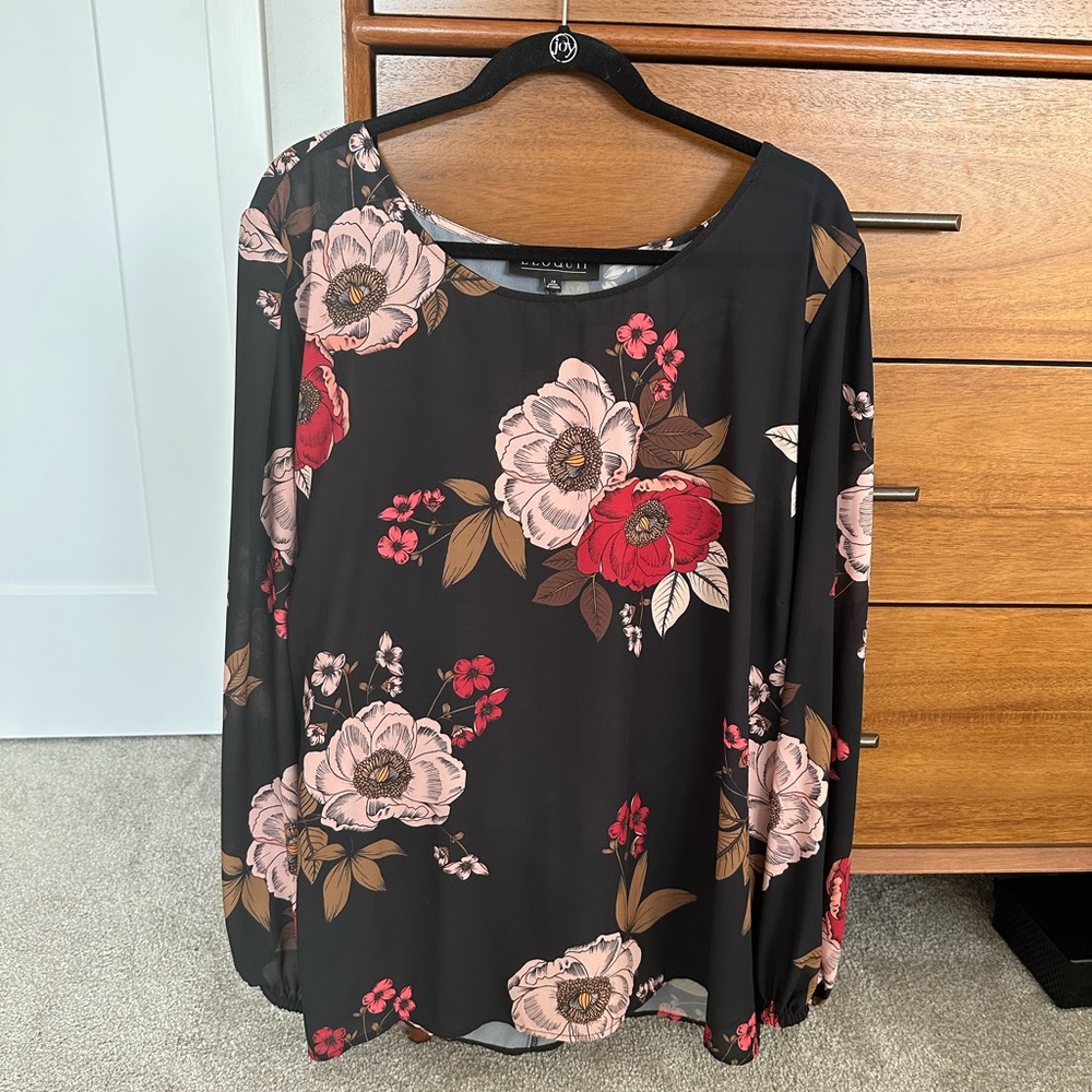 Floral Tie Back Blouse